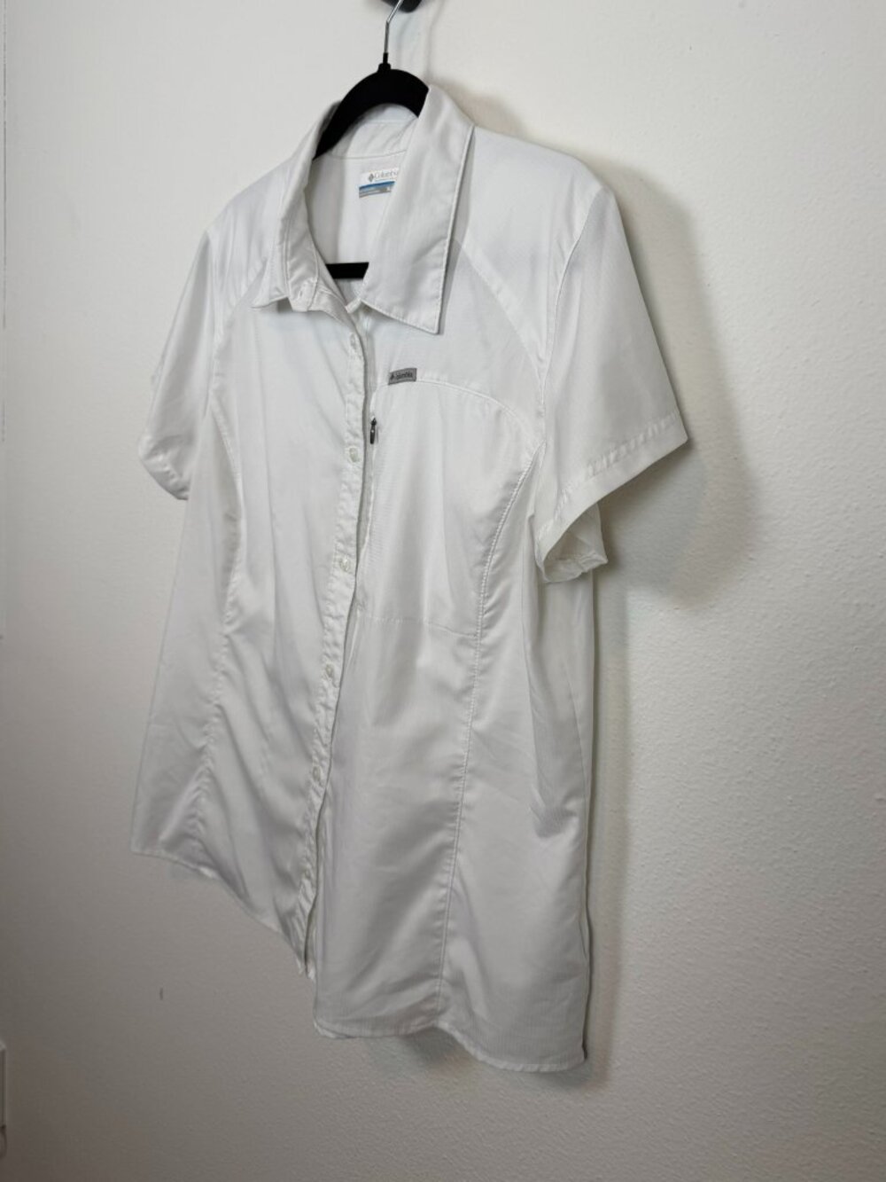 Columbia Silver Ridge Short Sleeve Fishing Hiking Shirt XL White Omni Wicl - Picture 3 of 11